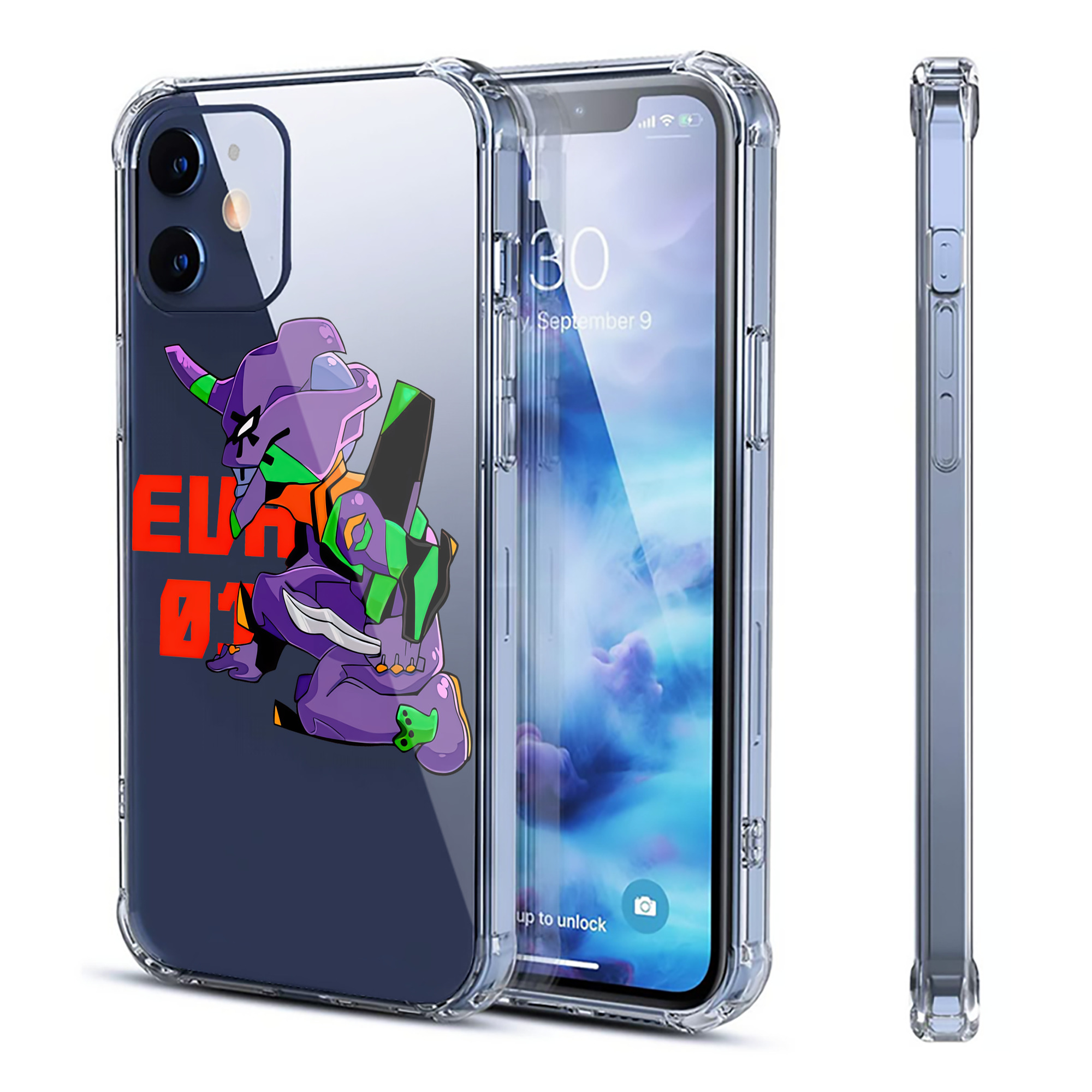 （画像用） EVA 新世紀エヴァンゲリオン 【iPhone 12シリーズ対応】透明スマホケース（クリアソフトケース）